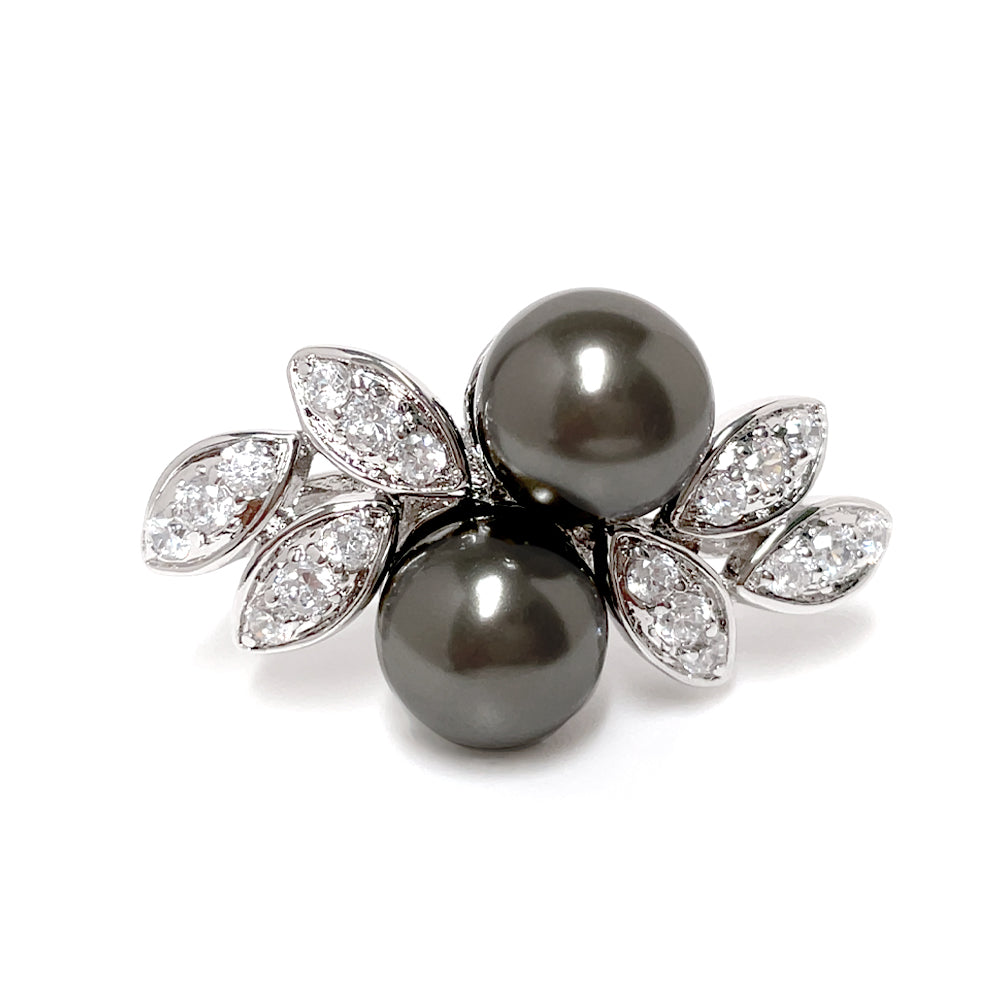 BMC80086 - Double Pearls - Brooch