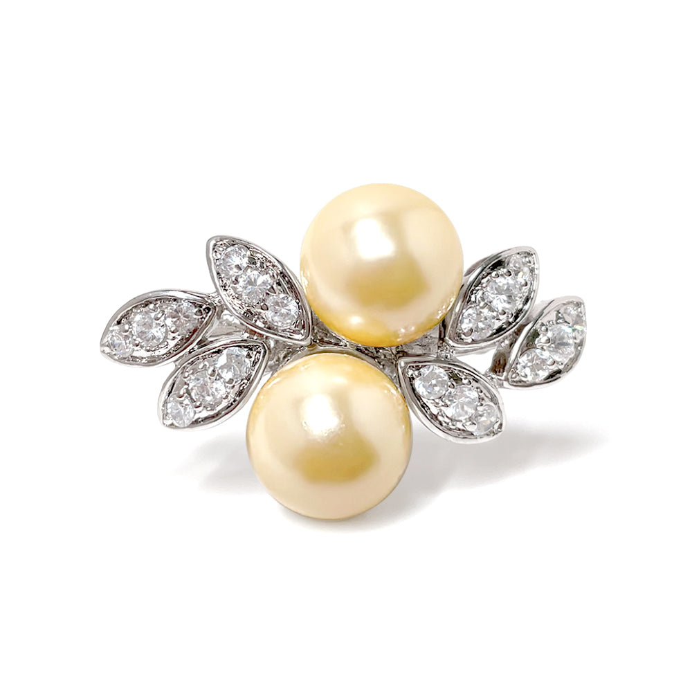 BMC80086 - Double Pearls - Brooch