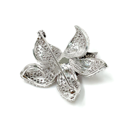 BMC80125 - Mix Color Petal - 2-in-1 Pendant Necklace Brooch