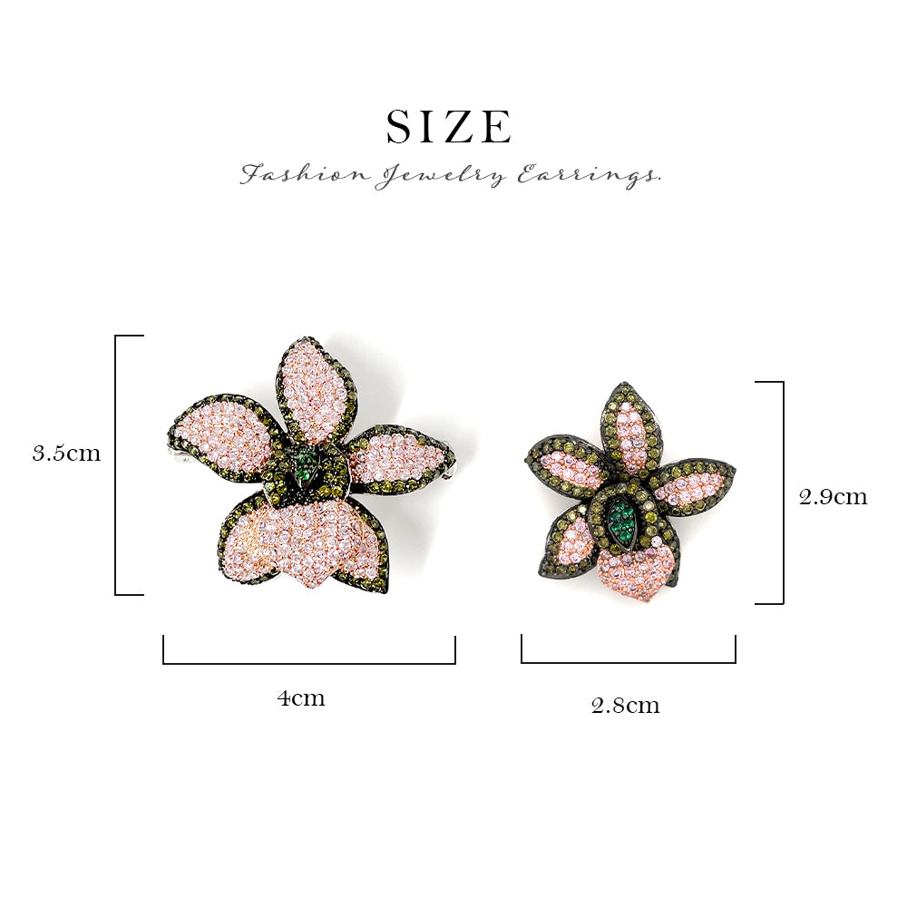 BMC80125 - Mix Color Petal - 2-in-1 Pendant Necklace Brooch