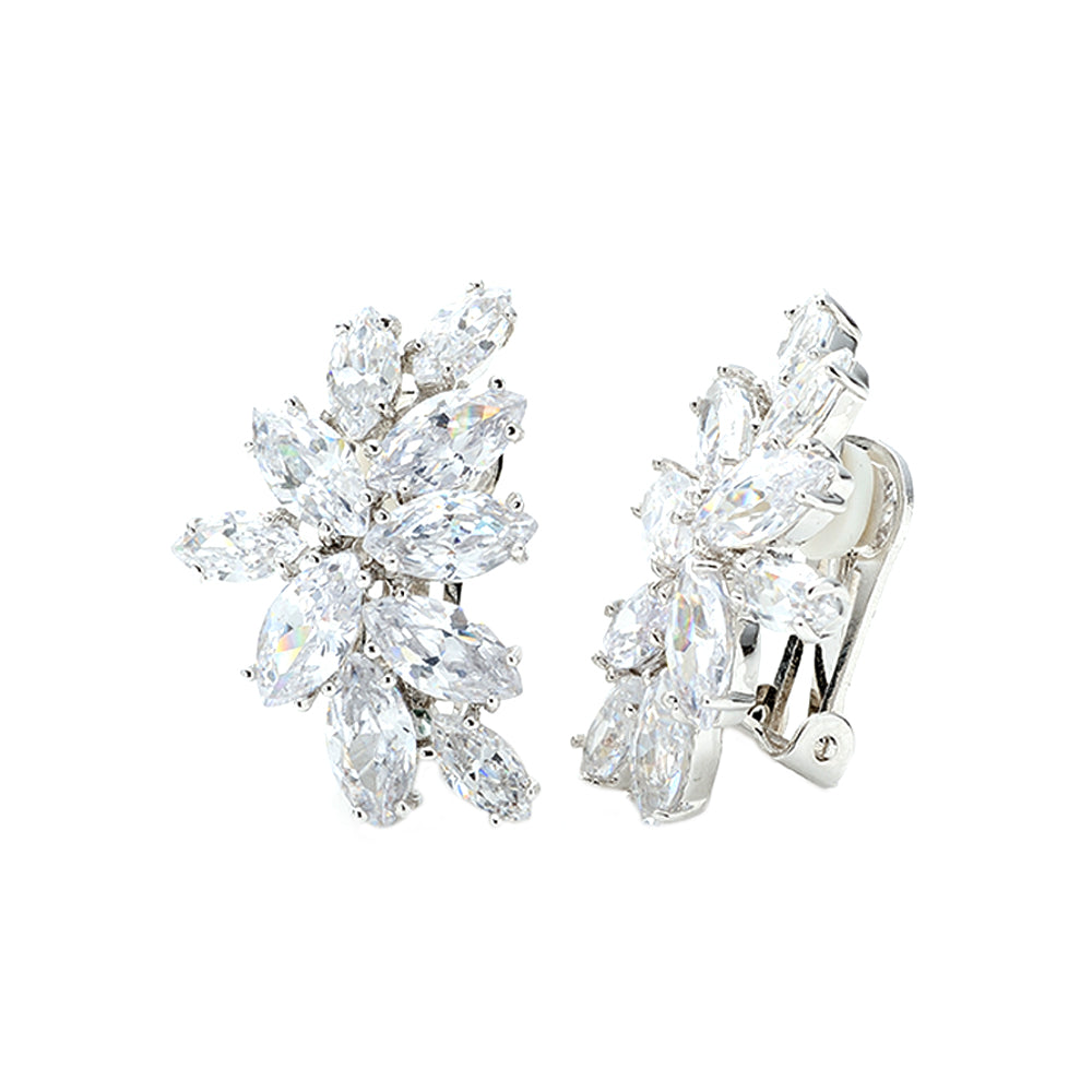BME80610 - Brilliant Marquise Cut Earring - Clip On Earrings