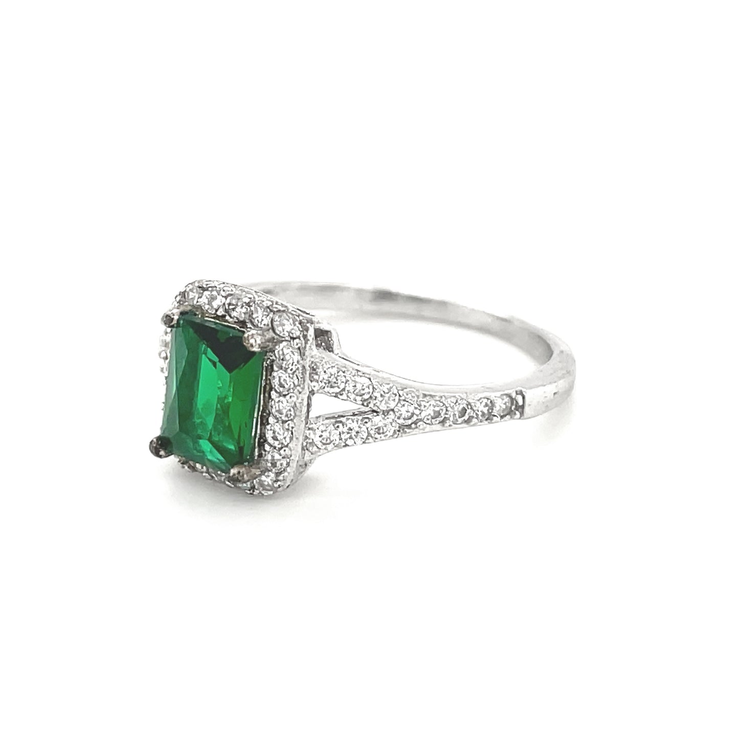BMR84276GR - Radiant Cut Halo - Engagemet Ring
