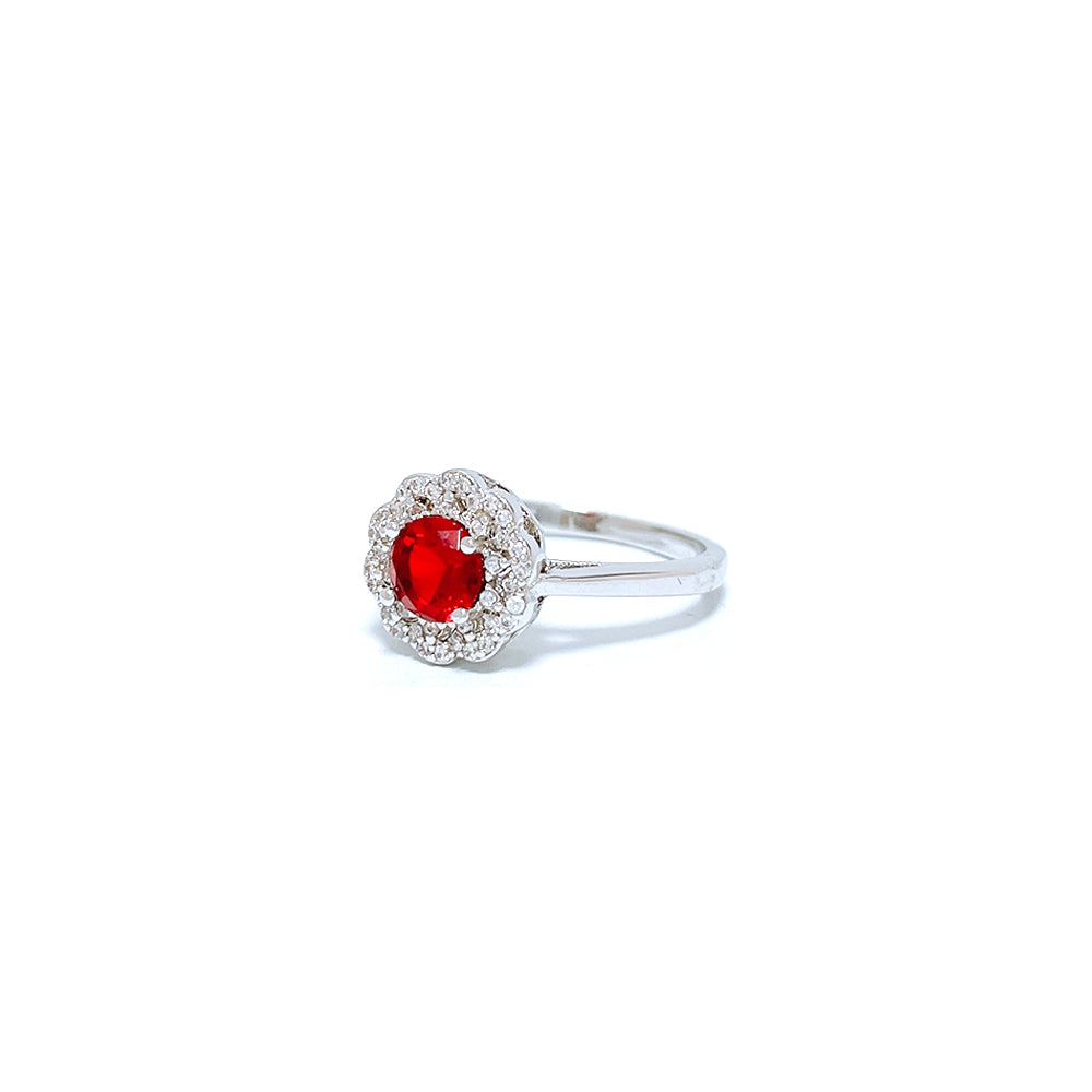 BMR84497 - Round Cut Halo Flower - Engagemet Ring