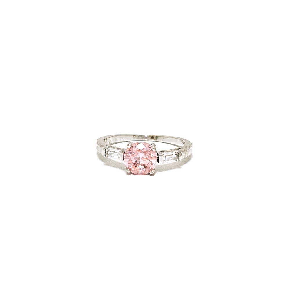 BMR84677PK - Round Cut Solitaire Stone - Engagemet Ring