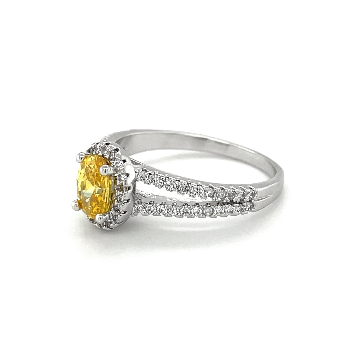 BMR84682YL - Oval Cut Halo - Engagemet Ring