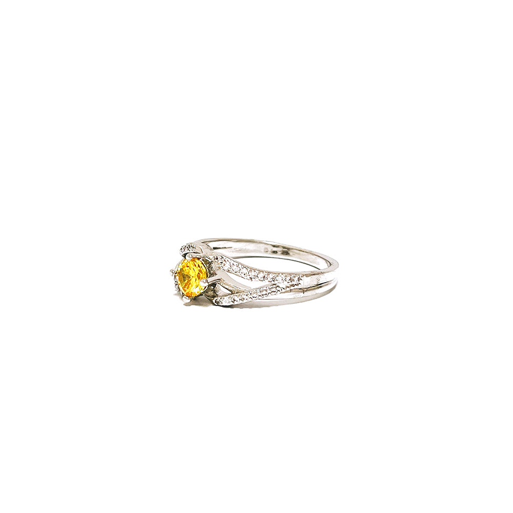 BMR84727YL - Round Cut Woven Band - Engagemet Ring