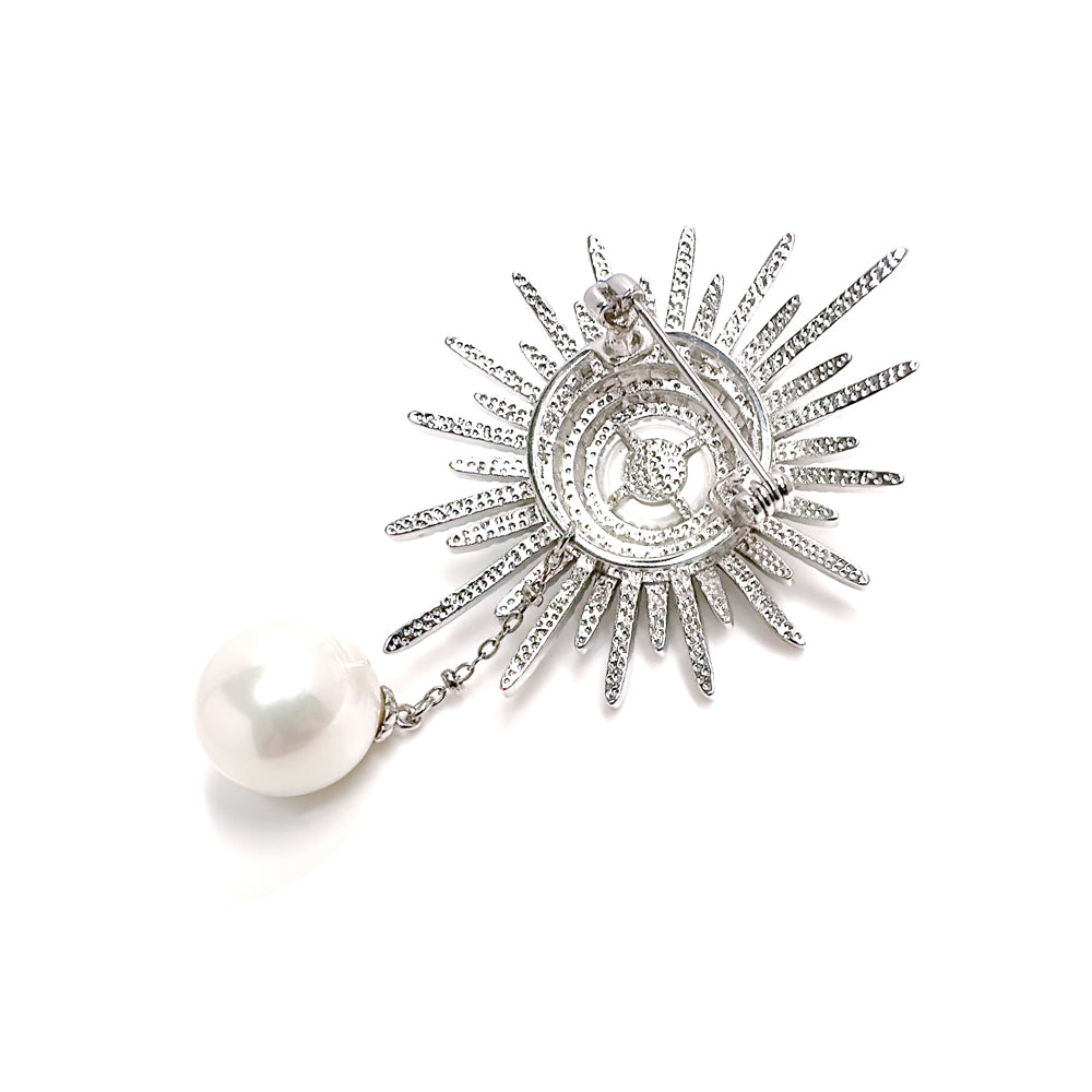BMC88124 - Sun Hanging Pearl - Brooch