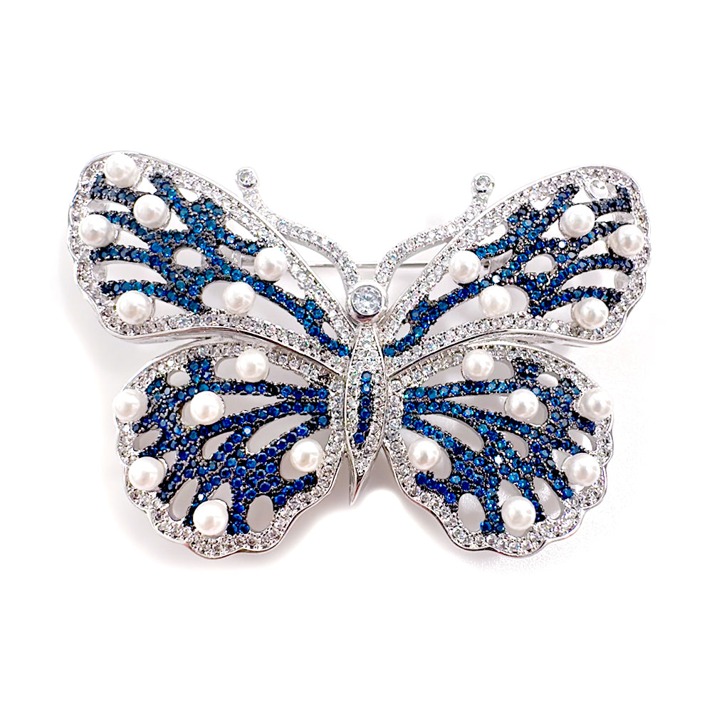 BMC88129 - Charm Pearl Butterfly - Brooch