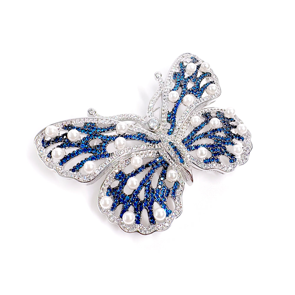 BMC88129 - Charm Pearl Butterfly - Brooch