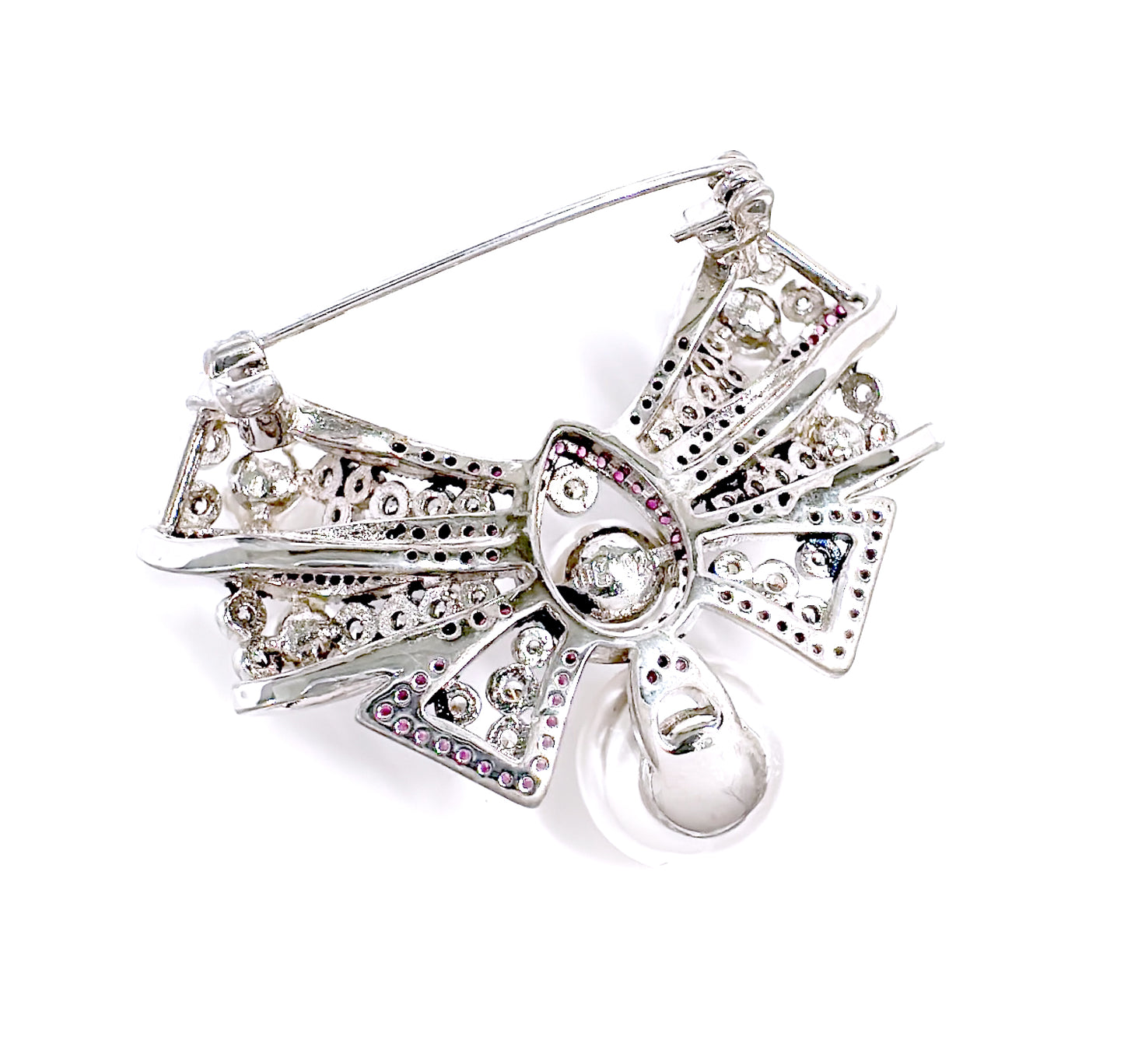 BMC88141 - Korean Version Of Pearl Bow - Brooch