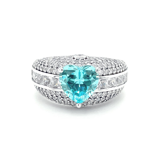 BMR88178 - 凡爾賽宮-人魚海藍寶石系列S925-銀戒指