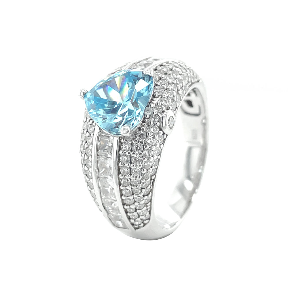 SMR88178 - Versailles Court - Mermaid Aquamarine Series S925 - Silver Ring