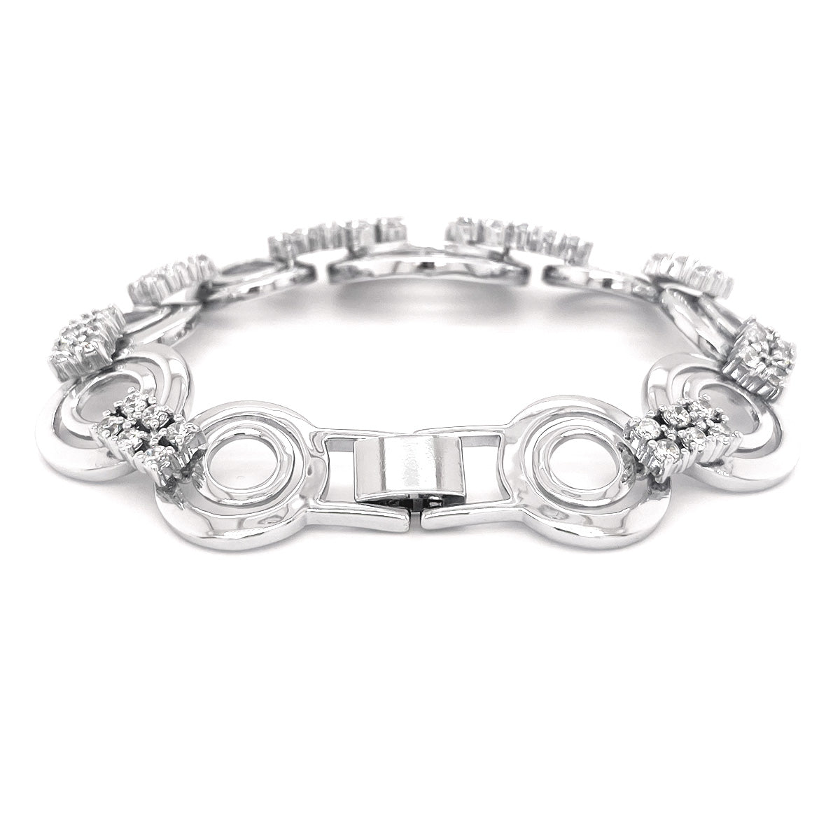 BMB90006 - Modern Luxury Italian Style Faux Diamond - Bracelet