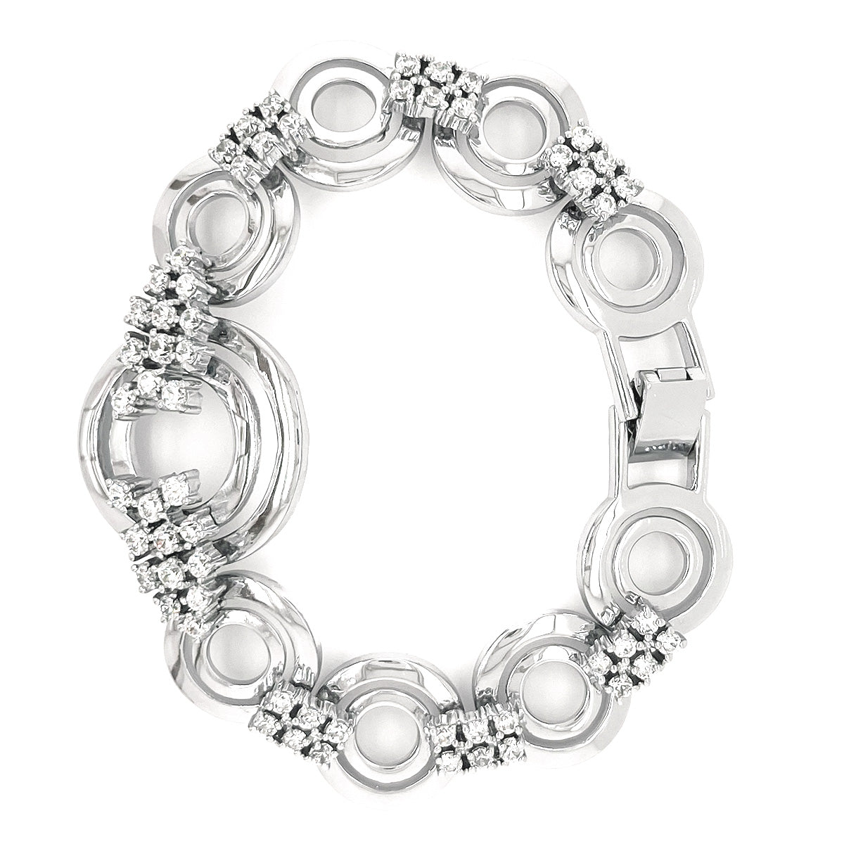BMB90006 - Modern Luxury Italian Style Faux Diamond - Bracelet