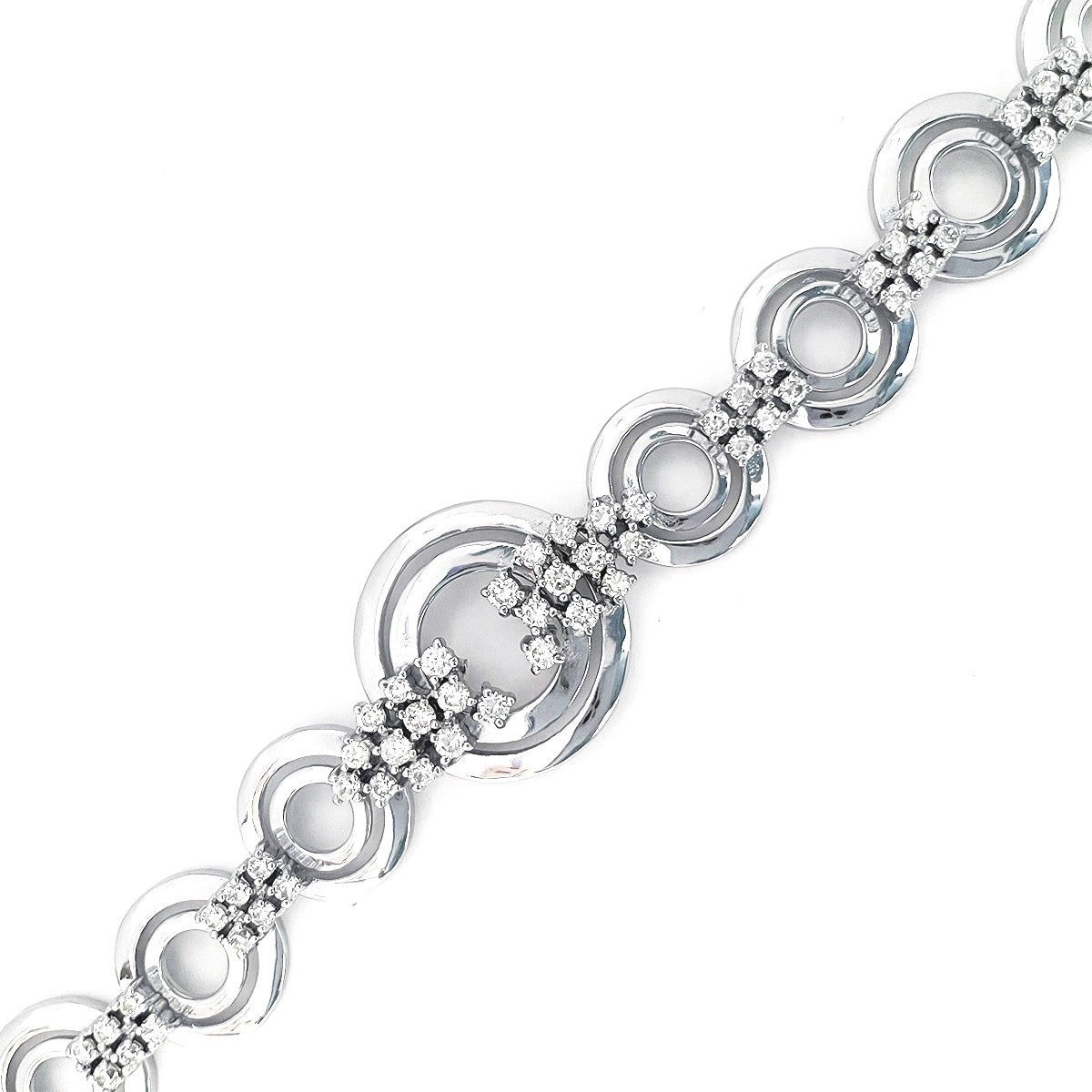 BMB90006 - Modern Luxury Italian Style Faux Diamond - Bracelet
