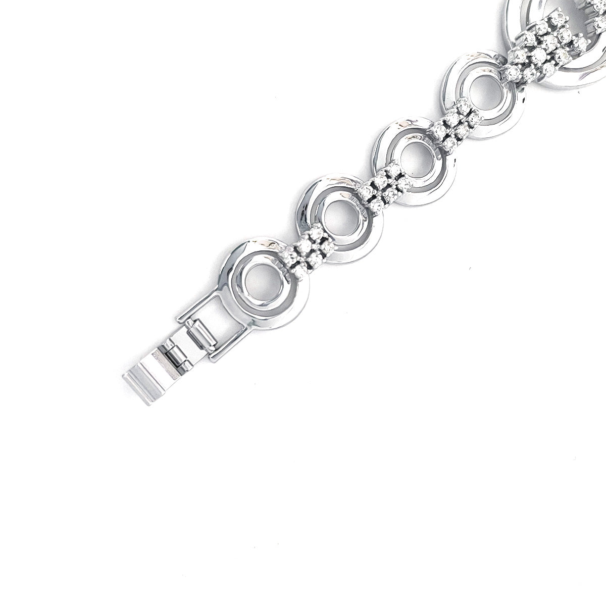 BMB90006 - Modern Luxury Italian Style Faux Diamond - Bracelet