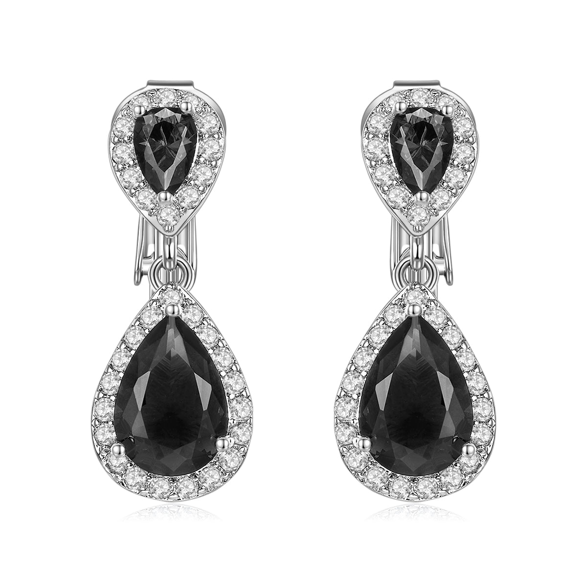 BME200904 - Fancy Teardrop CZ Dangle Earring - Pendant Earrings