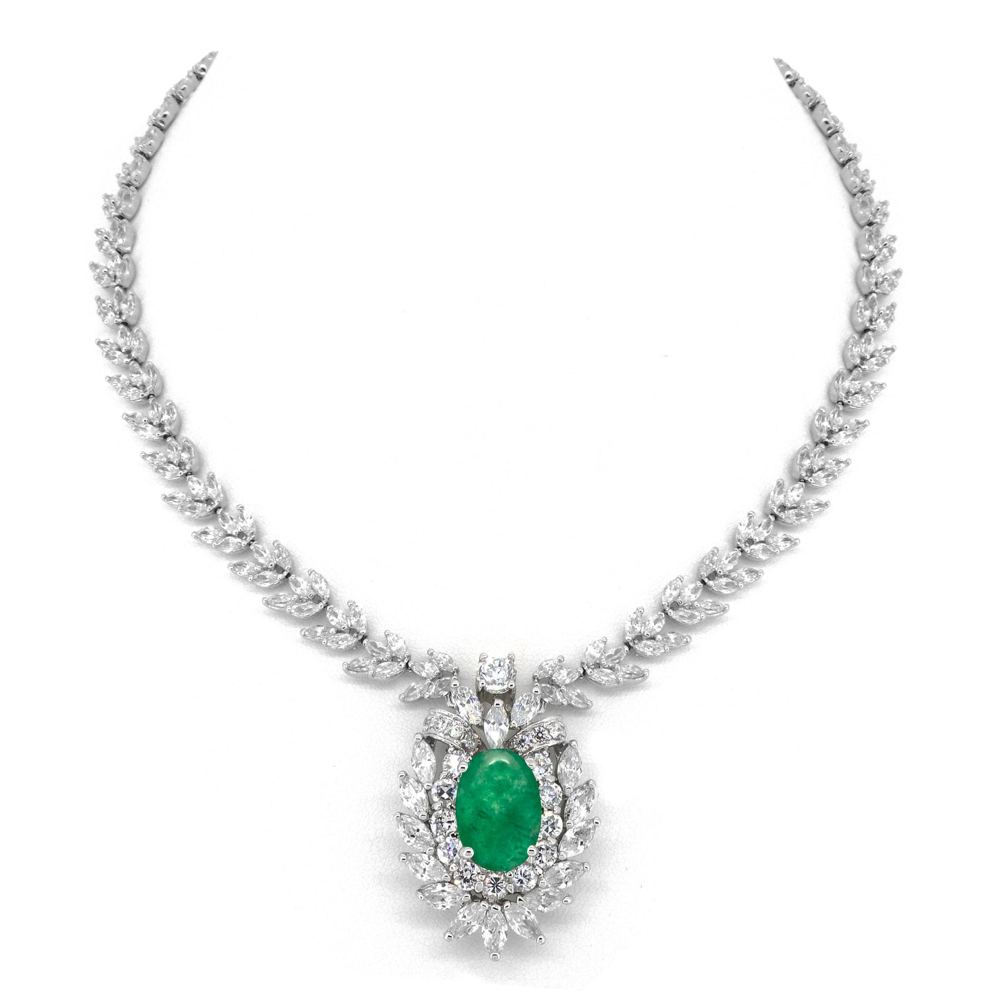 BMN66003 - Dazzling Corundum CZ - Statement Necklace