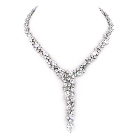 BMN80177 - Fancy Cluster Y - Statement Necklace