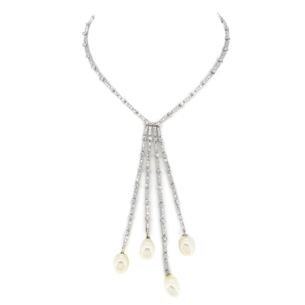 BMN98604 - Shell Pearl Necklace - Statement Necklace