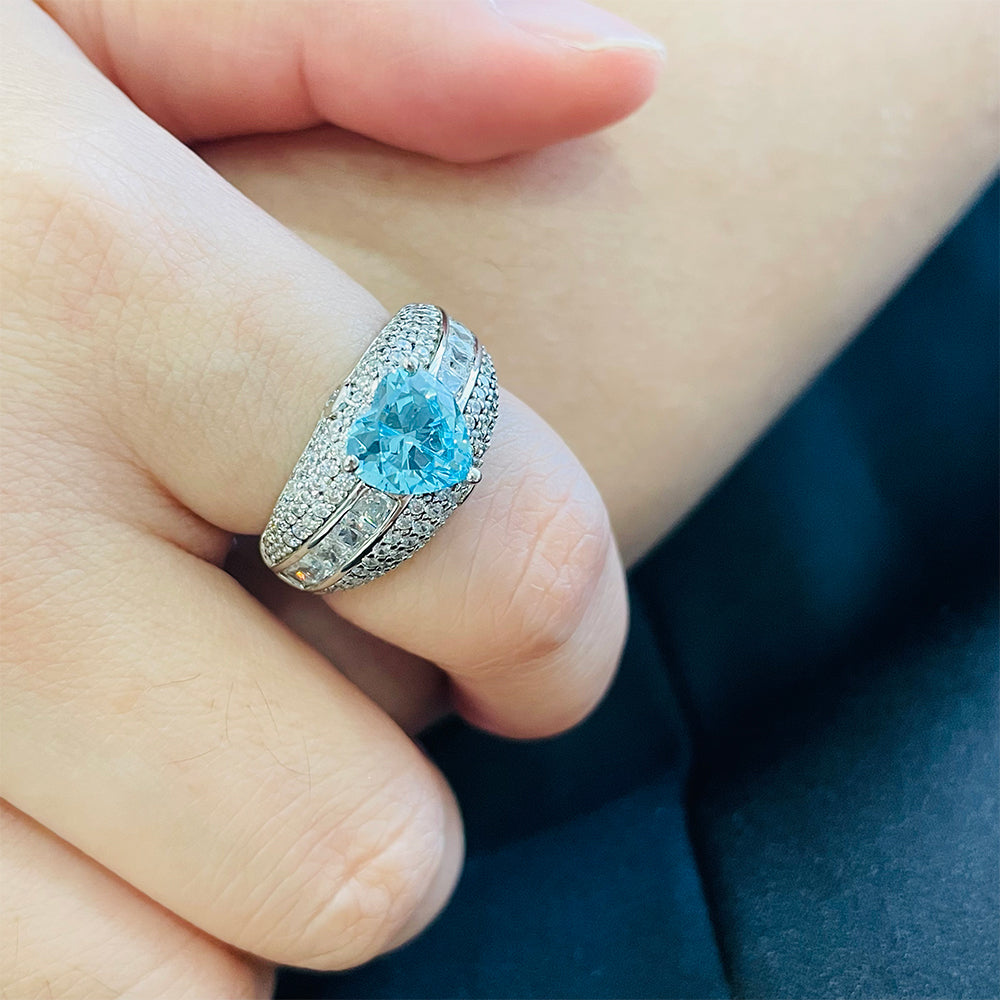 SMR88178 - Versailles Court - Mermaid Aquamarine Series S925 - Silver Ring