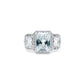 BMR24845WH - Princess Cut Triple Contrast - Engagemet Ring