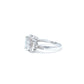 BMR24845WH - Princess Cut Triple Contrast - Engagemet Ring