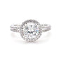 BMR53037WH - Round Cut Halo - Engagemet Ring