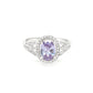 BMR84081 - Oval Cut Halo Flower  - Engagemet Ring