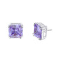 BME221935 -  Funky Cubic Zirconia Stud Solitaire Earrings (Square Fancy Cut) - Stud Earrings