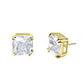 BME221935 -  Funky Cubic Zirconia Stud Solitaire Earrings (Square Fancy Cut) - Stud Earrings