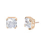 BME221935 -  Funky Cubic Zirconia Stud Solitaire Earrings (Square Fancy Cut) - Stud Earrings