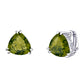BME221936 -  Funky Cubic Zirconia Triangle Trillion Cut  Solitaire Earrings- Clip On Earrings
