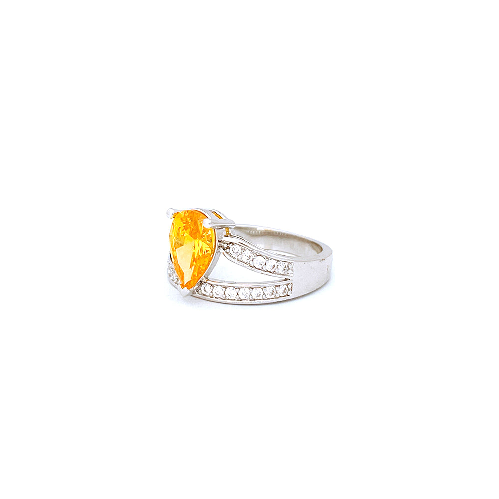 BMR33789YL - Pear Shape Solitaire Stone - Engagemet Ring