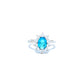 BMR337902AQ - 橢圓形切割光環花朵 - 訂婚戒指