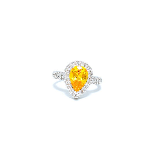 BMR33792YL - Pear Shape Halo - Engagemet Ring