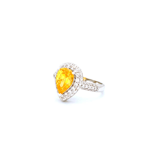 BMR33792YL - Pear Shape Halo - Engagemet Ring