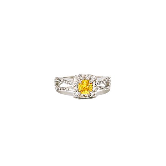 BMR40127YL - Cushion Cut Halo - Engagemet Ring