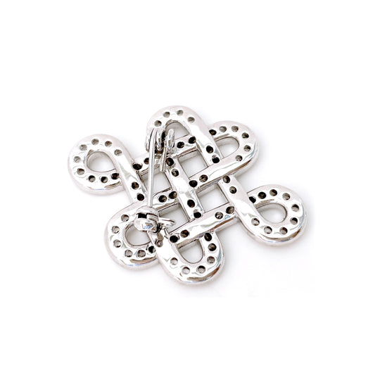 BMC60106 - cross double hearts - Brooch