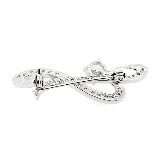 BMC60111 - Cross Double Heart - Brooch