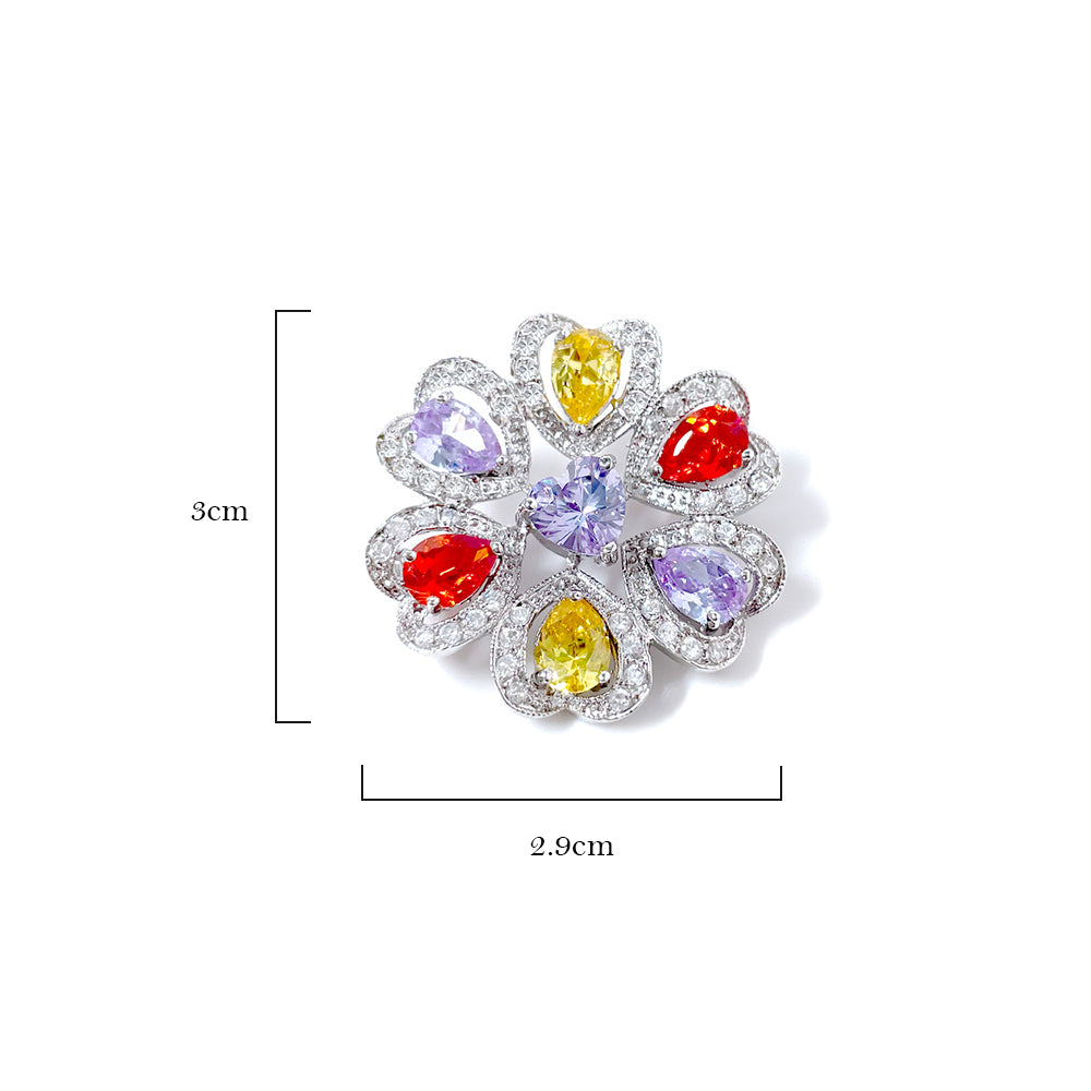 BMC60214 - Mix Color Petal - Brooch