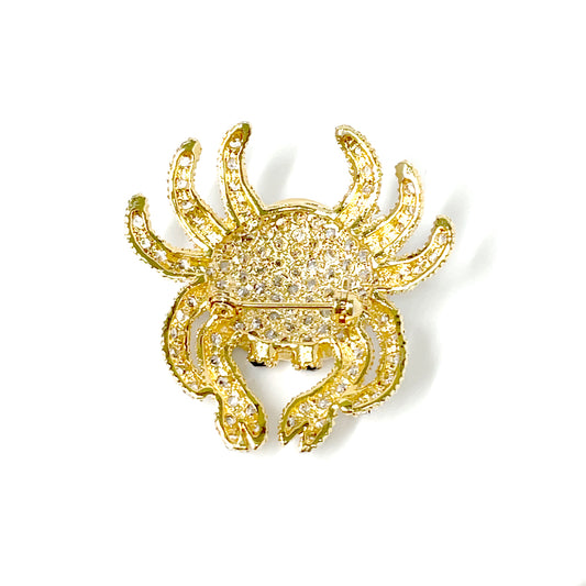 BMC60226 - Adorable Pave Crab - Brooch