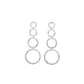BME61099 -Bridal Circle Pave CZ Dangle Earring - Drop Earrings