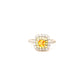 BMR75053YL - 公主方形切割豪華雙光環 - 訂婚戒指