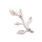 BMC80110 - White Flowing Branch Pearl - 2-in-1 Pendant Necklace Brooch