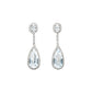 BME80822 - Fancy CZ Bridal Wedding Dangle Earrings - Clip On Earrings