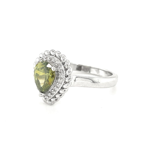 BMR83991OL - Pear Shape Deluxe Double Halo - Engagemet Ring