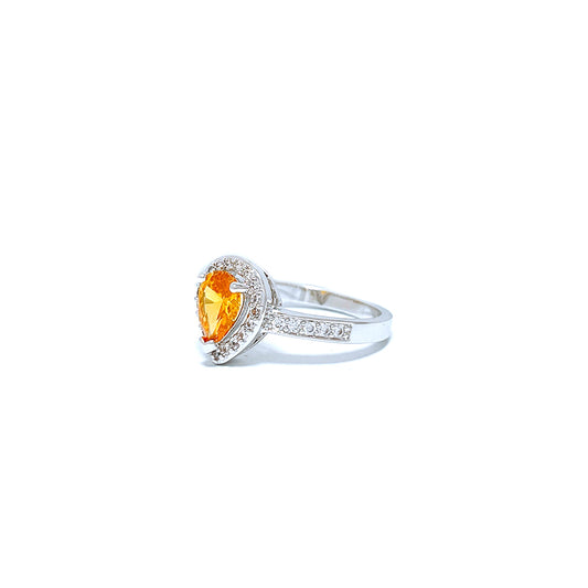 BMR84245YL - Pear Shape Halo - Engagemet Ring