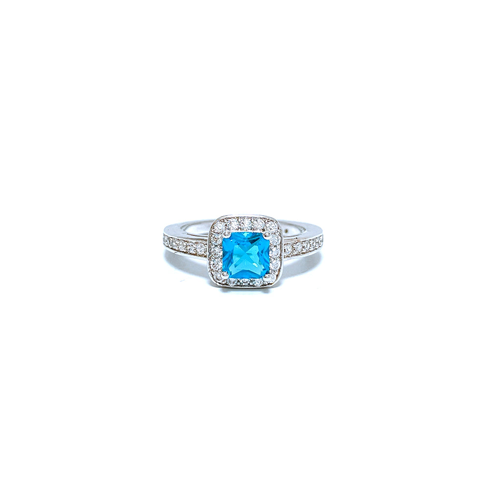 BMR84271AQ - Princess Cut Halo - Engagemet Ring