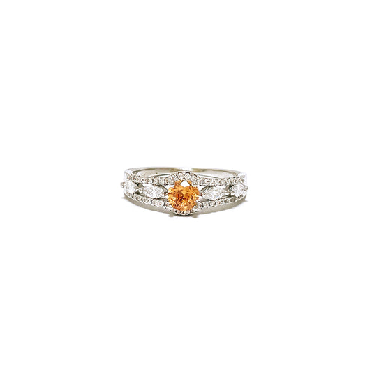 BMR84704CP - Round Cut Four Across Marquise Cut - Engagemet Ring